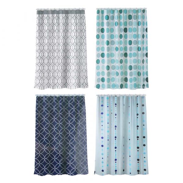 VETTA Bath screen, PEVA, 180x180cm, "Circles" 461-516 VETTA Bath screen, PEVA, 180x180cm, "Circles" 461-516